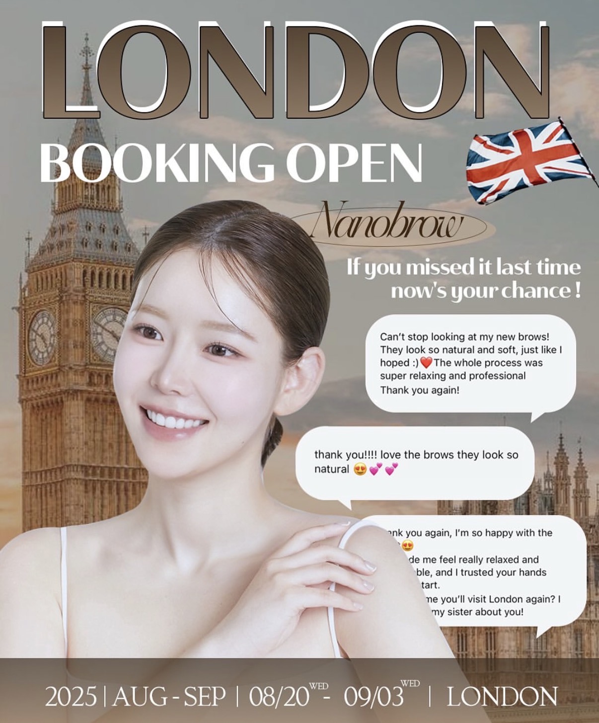Korean PMU artist Hani second London visit - eyebrow tattoo UK